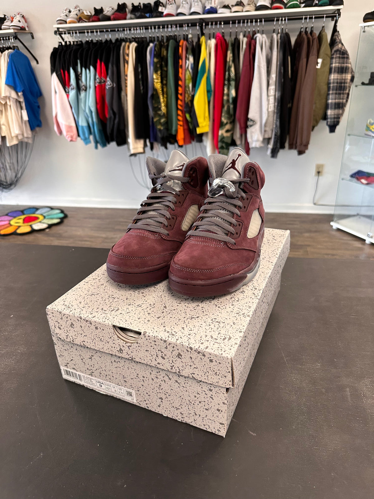Air Jordan 5s "Burgundy" Size 9