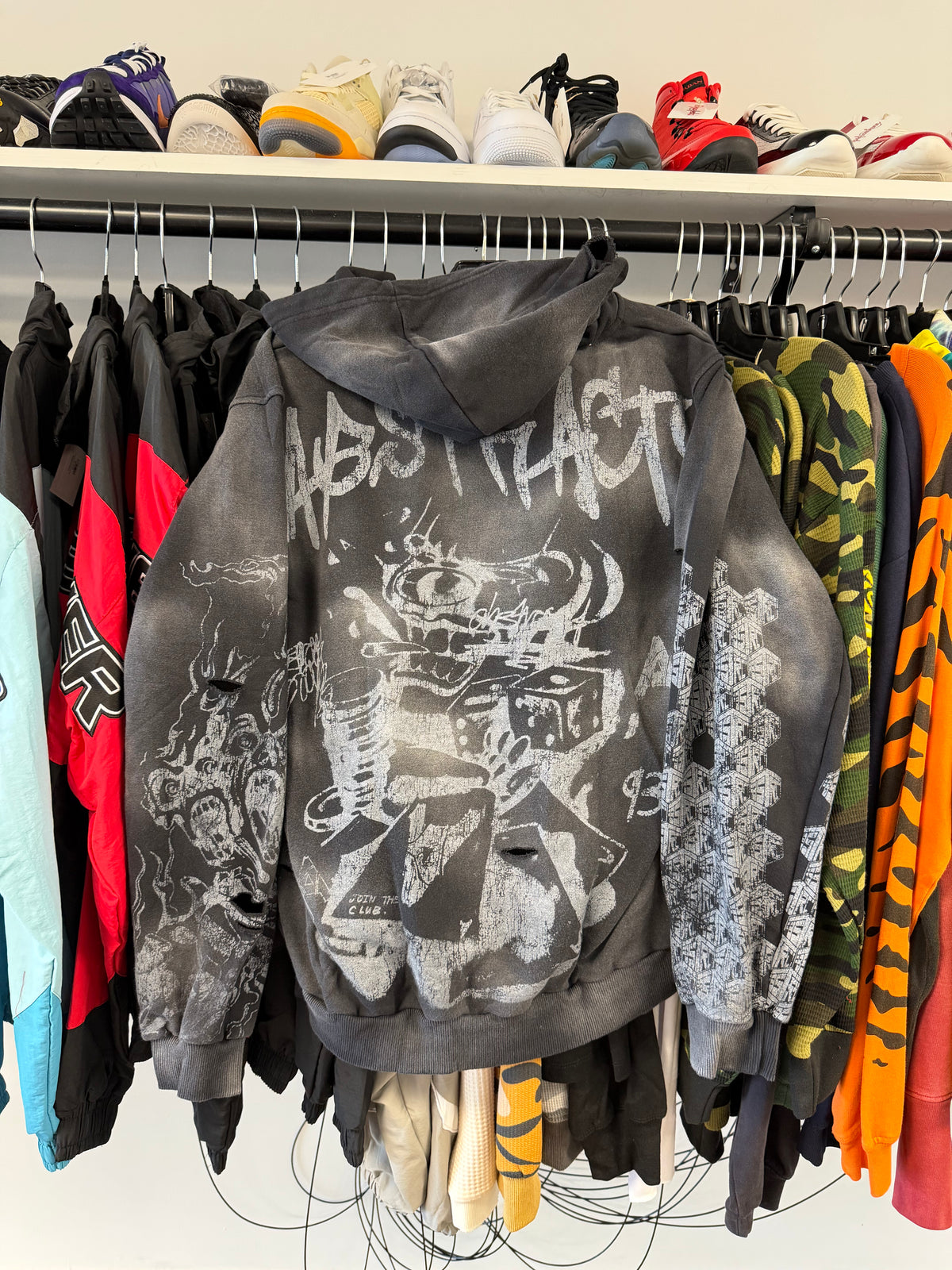 Abstract Black Graffiti Jacket Size XLarge