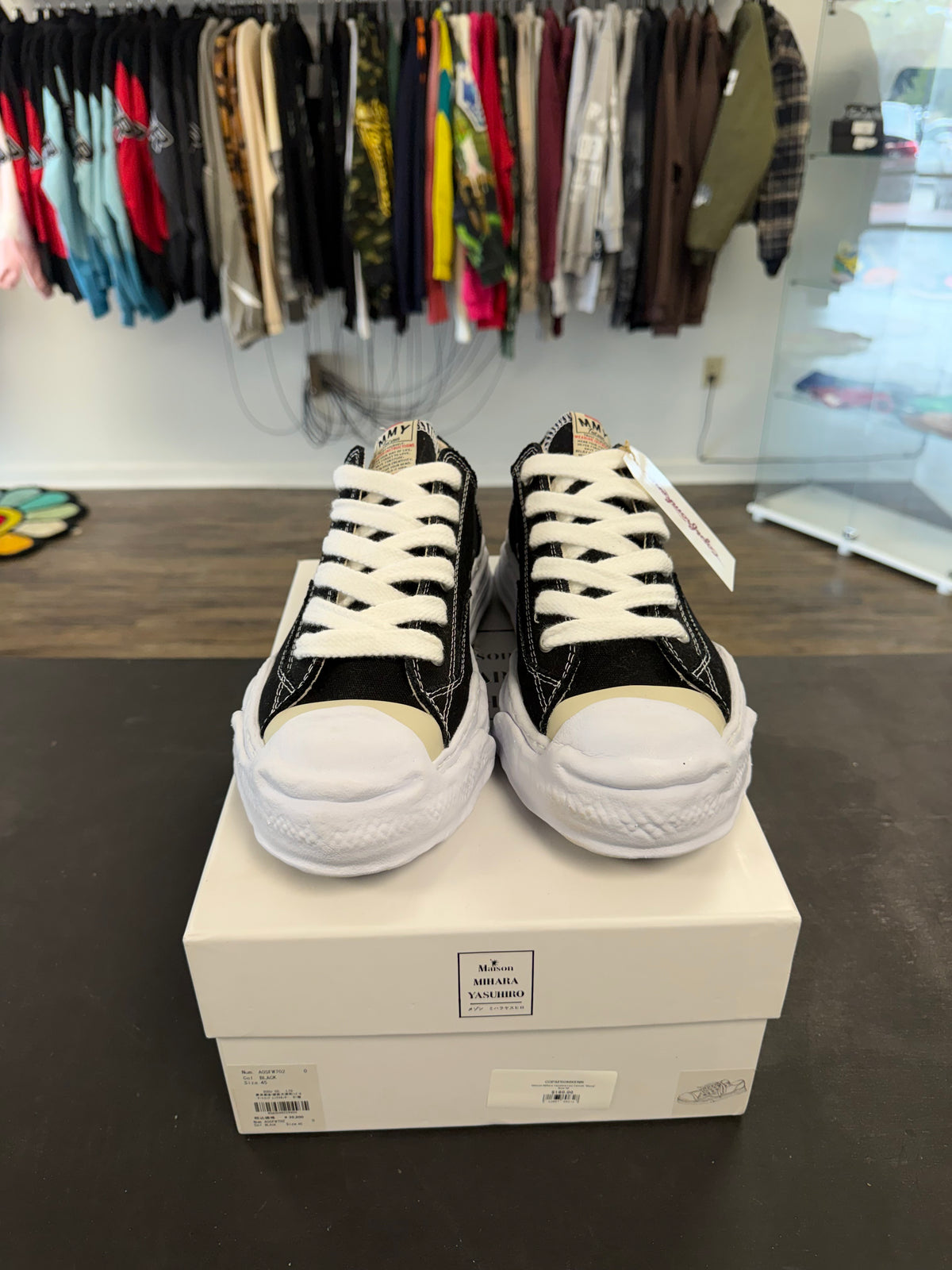 Maison Mihara Yasuhiro Low Canvas "Black" Size 12