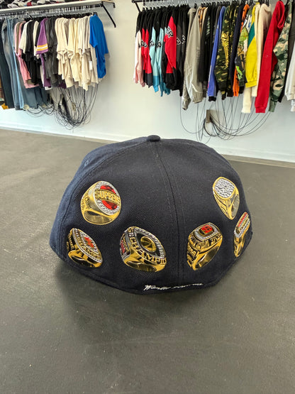 Supreme Rings Box Logo New Era 59fifty Fitted Hat Size 7 1/2