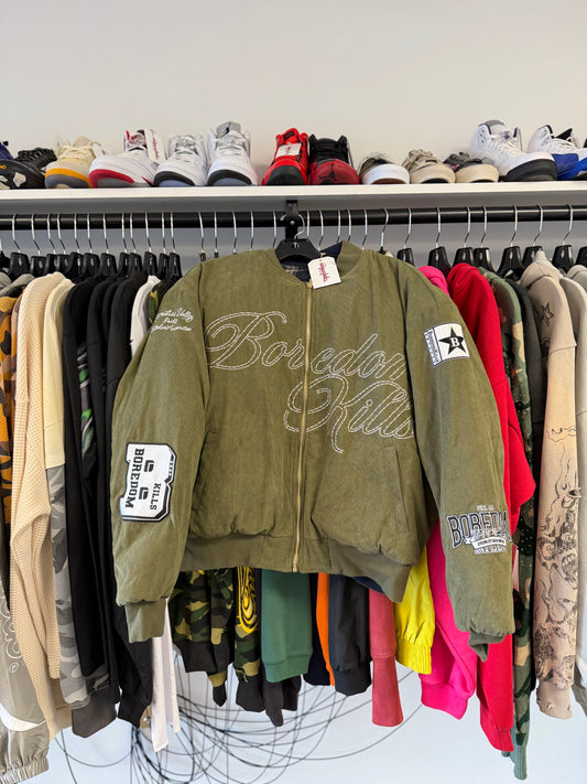 Boredom Kills Reverse Bomber Size Small