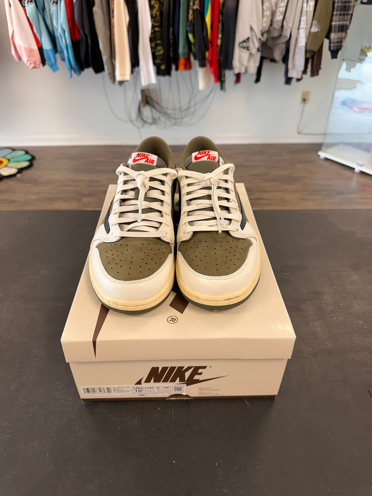 Travis Scott Olive Low 1s Size 10.5