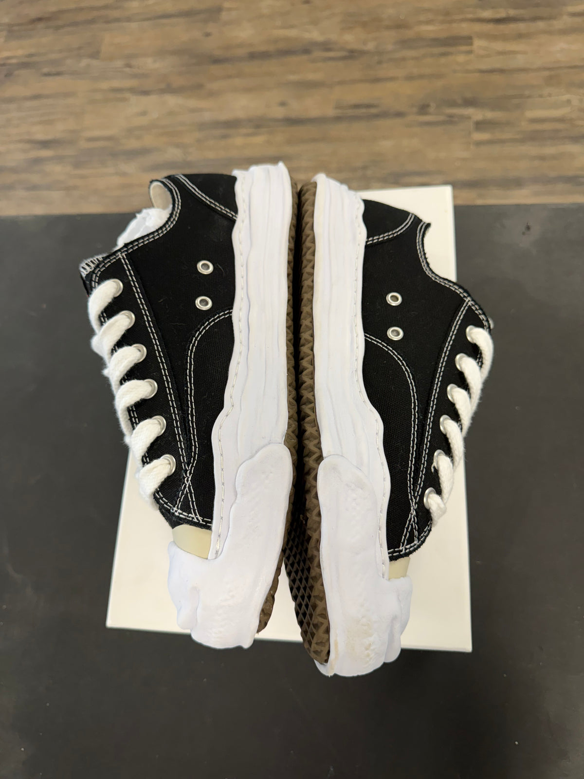 Maison Mihara Yasuhiro Low Canvas "Black" Size 12