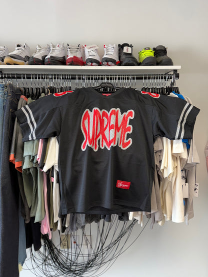 Supreme Reflective Black/Red Football Jersey Size Medium