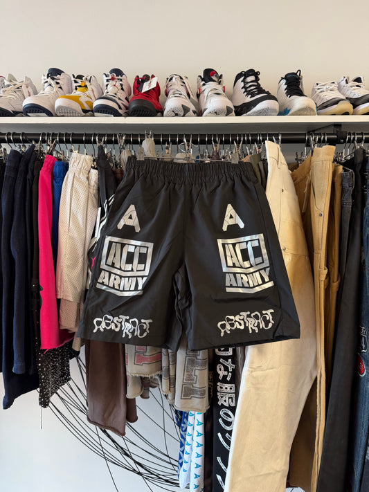 Abstract AFC Captain Black Shorts Size Large