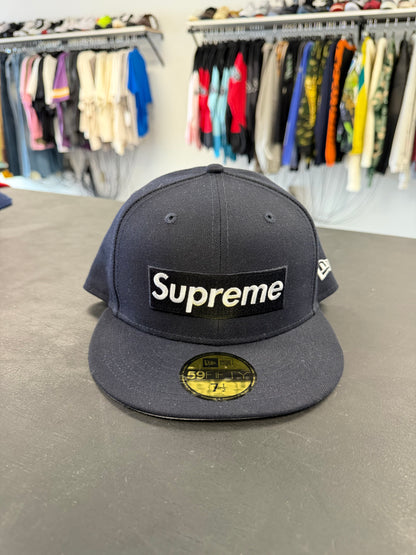 Supreme Rings Box Logo New Era 59fifty Fitted Hat Size 7 1/2
