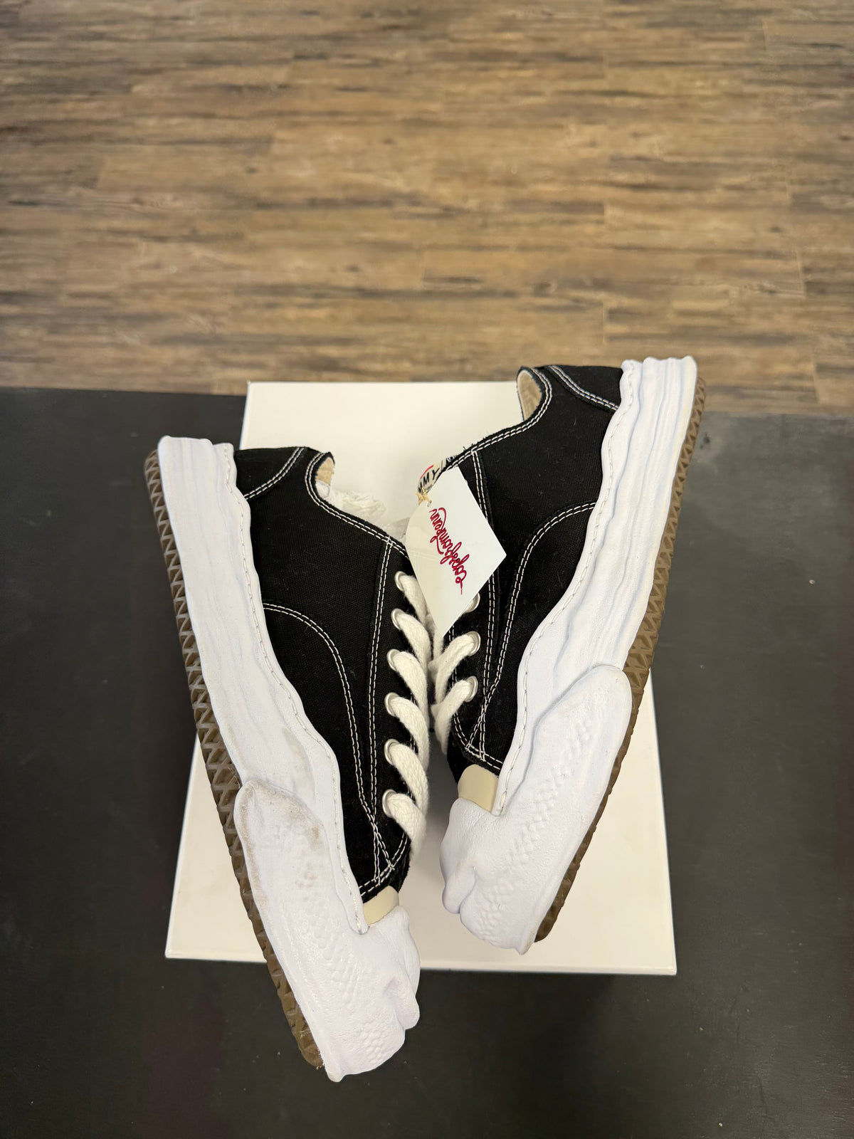 Maison Mihara Yasuhiro Low Canvas "Black" Size 12