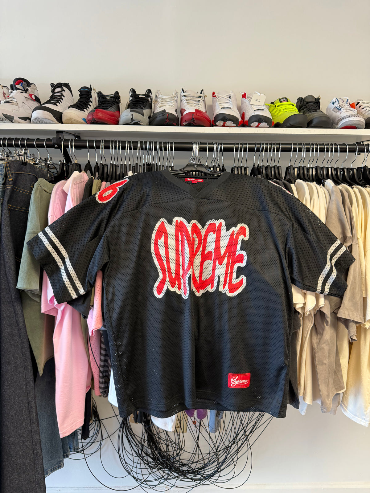 Supreme Jersey Black/Red Size Large