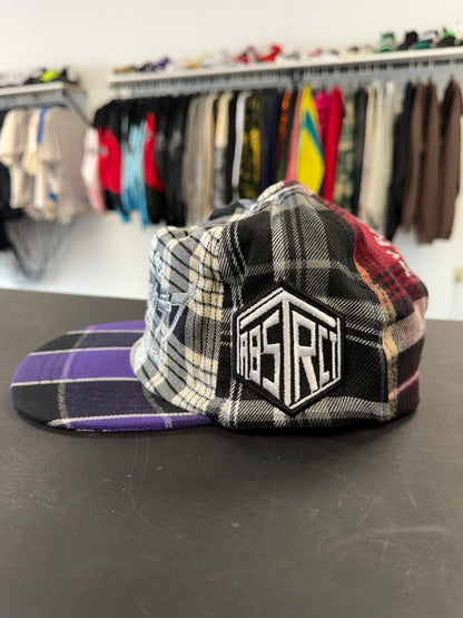 Abstract Purple Plaid Hat