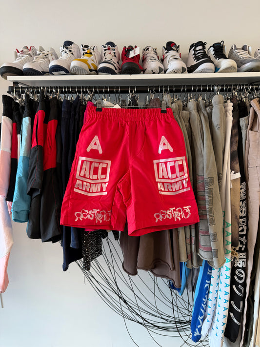 Abstract AFC Captain Red Shorts Size Medium