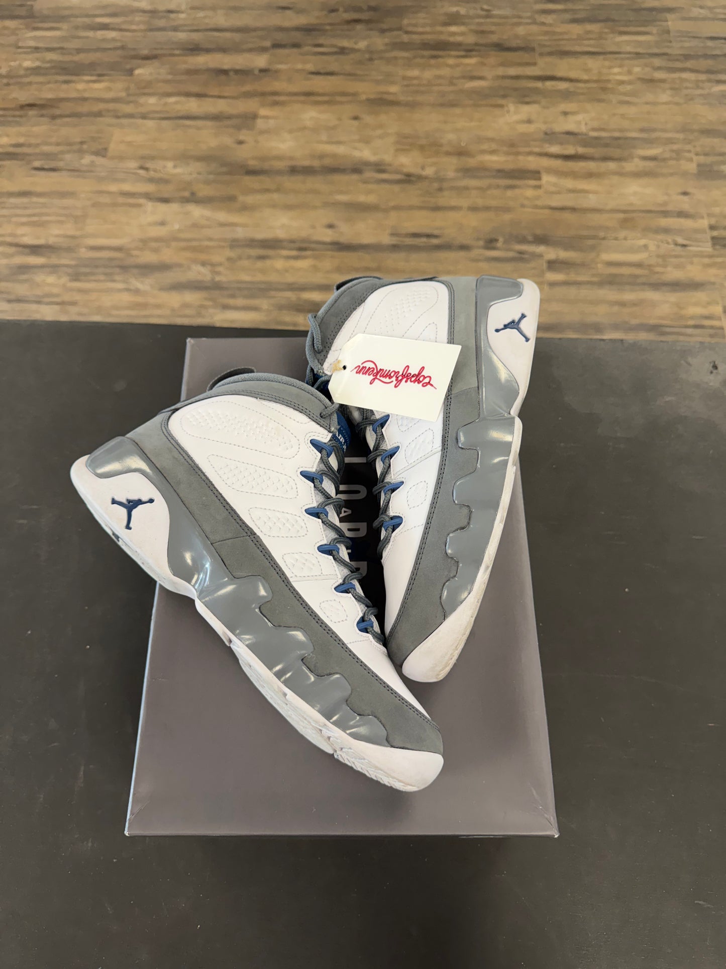 Air Jordan 9s "Flint Grey French Blue" Size 9