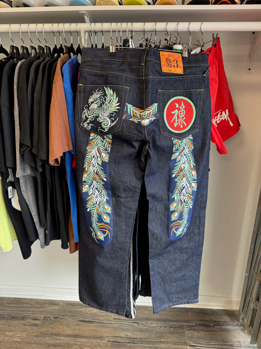 Evisu Denim Jeans Green Size 34