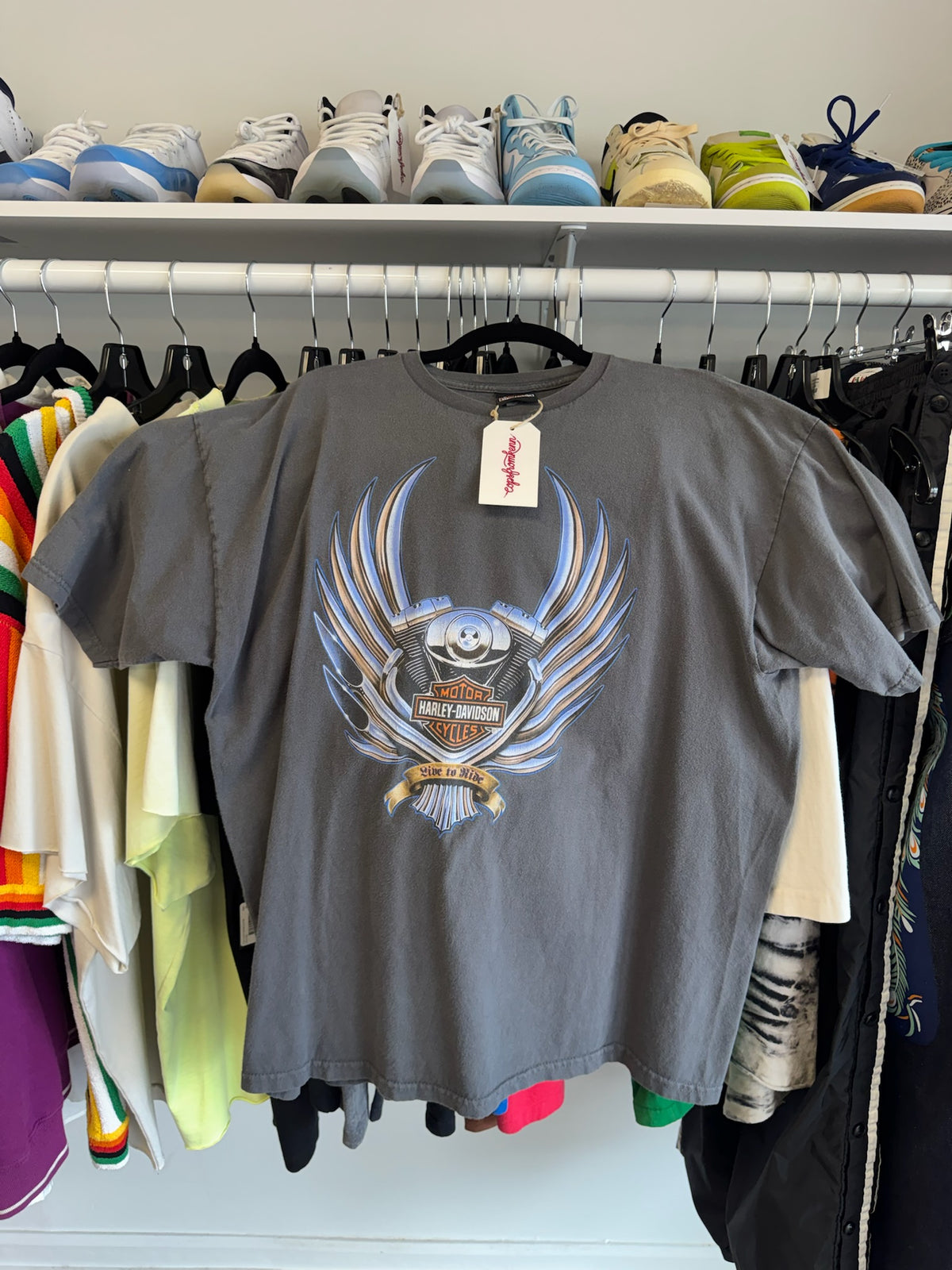 Harley Davidson Grey Tee Size XL