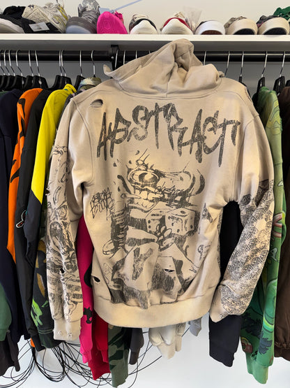 Abstract Written Hoodie Large