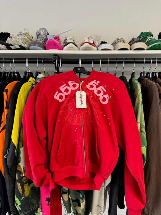 Sp5der Red Hoodie Xlarge