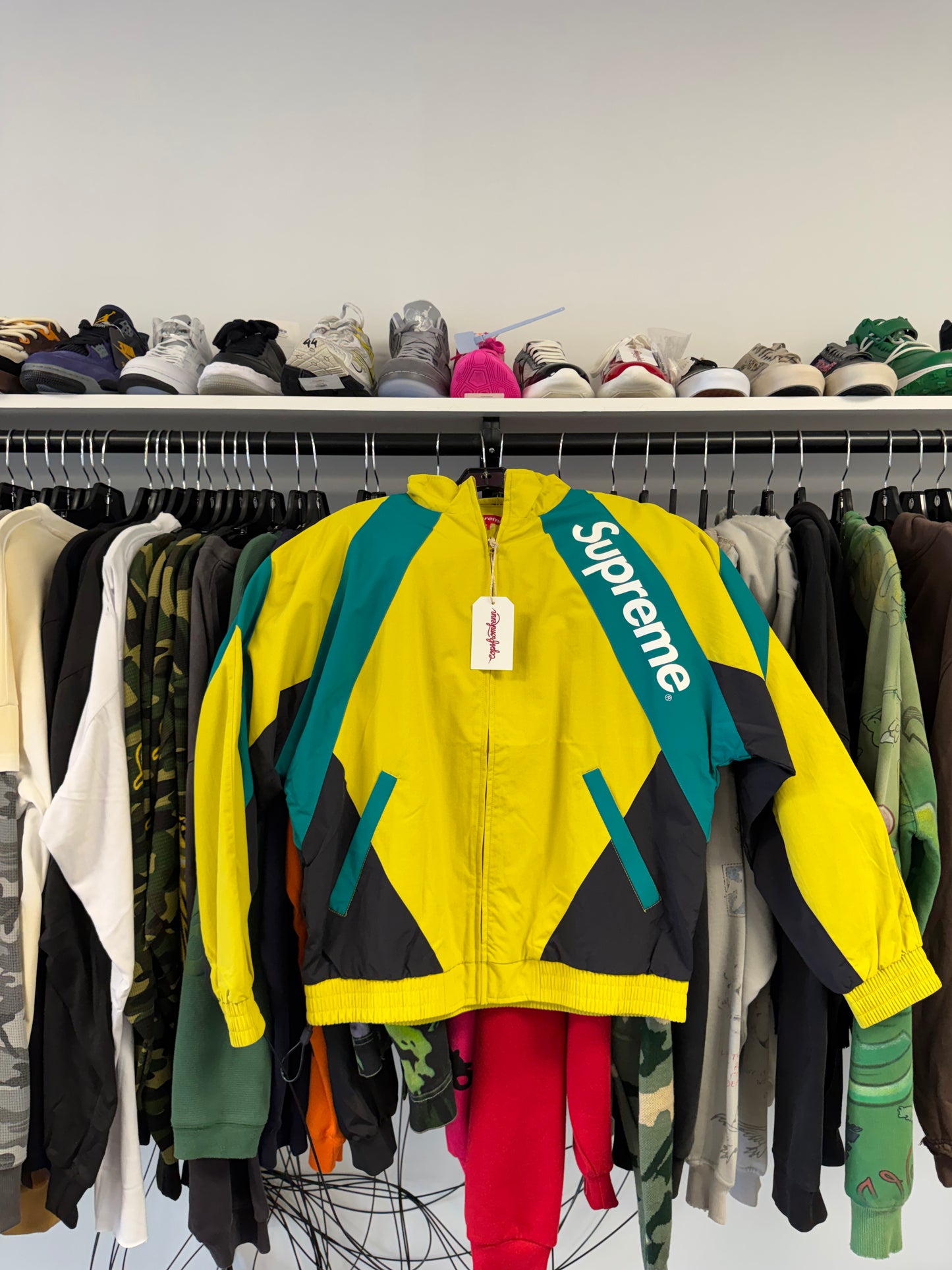 Supreme Paneled Track Jacket Light Gold Medium