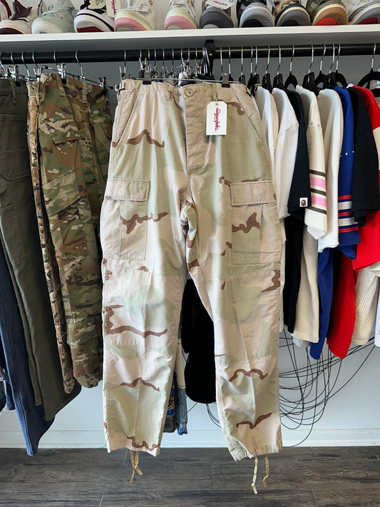 Military Tan Camo Cargo Size 28