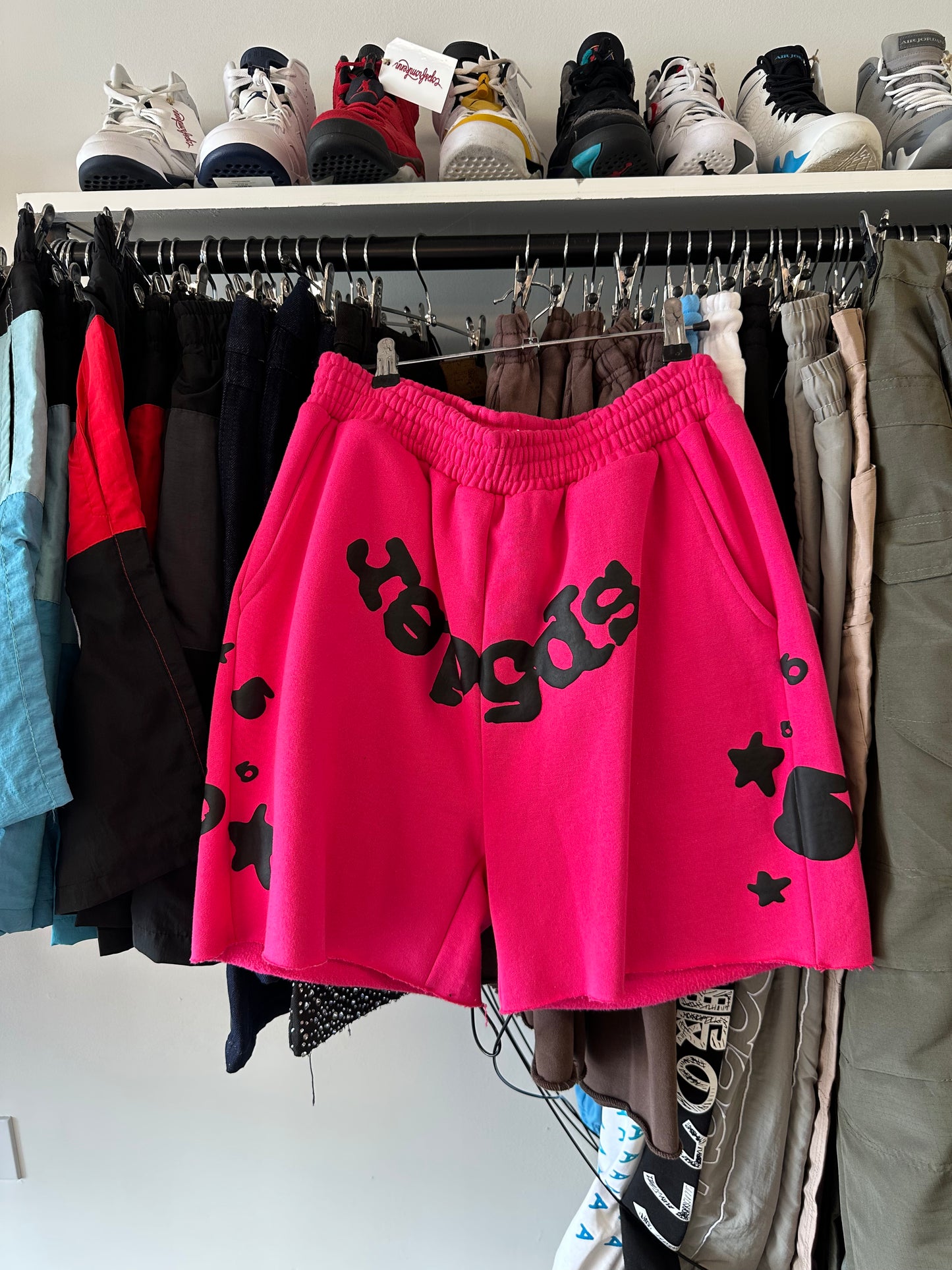 Sp5der Pink Shorts Medium