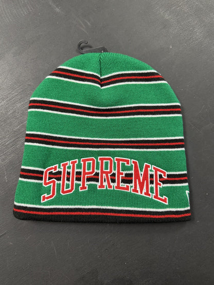 Supreme New Era Stripe Beanie "Green" OS