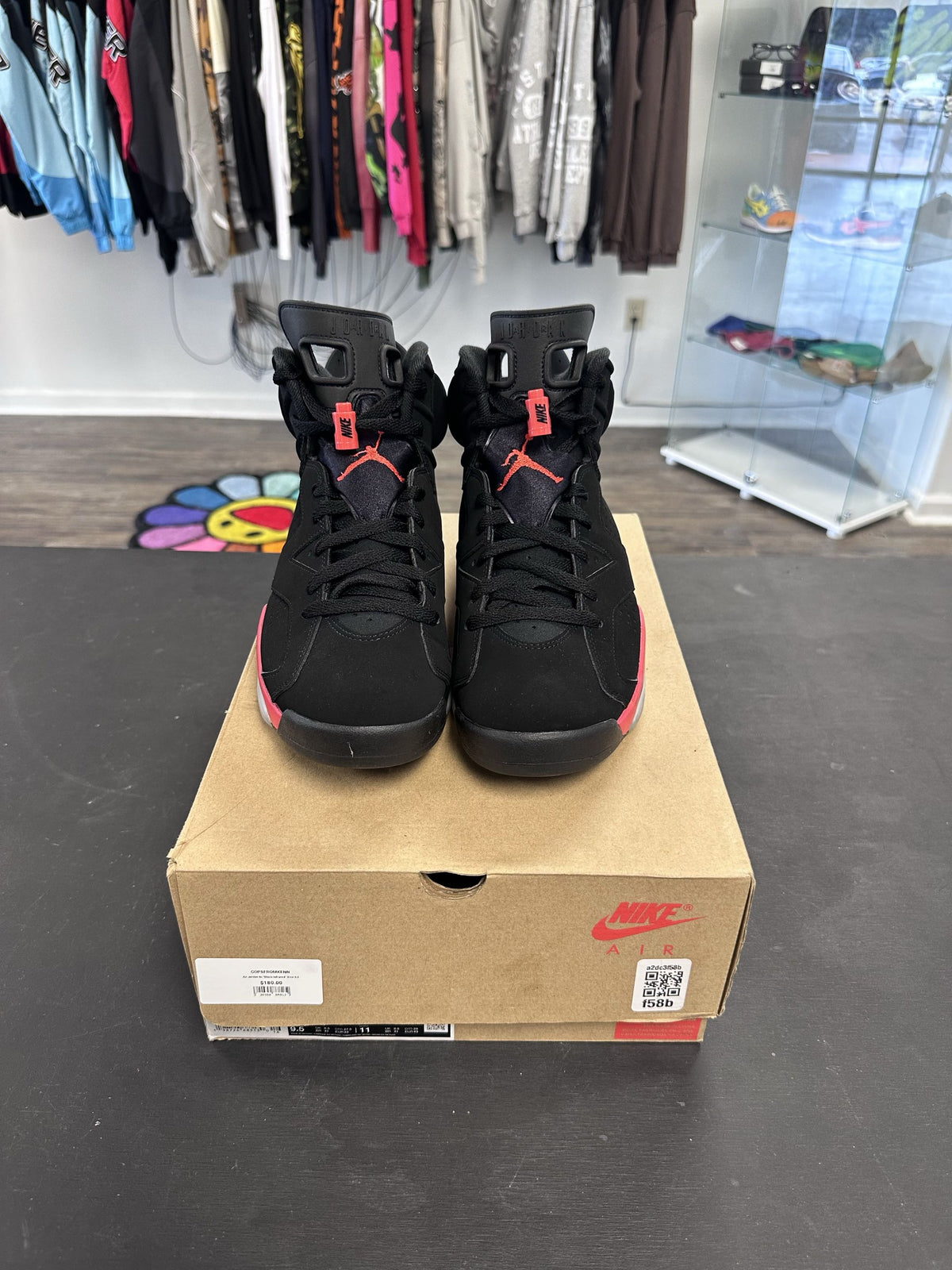 Air Jordan 6s "Black Infrared" Size 9.5