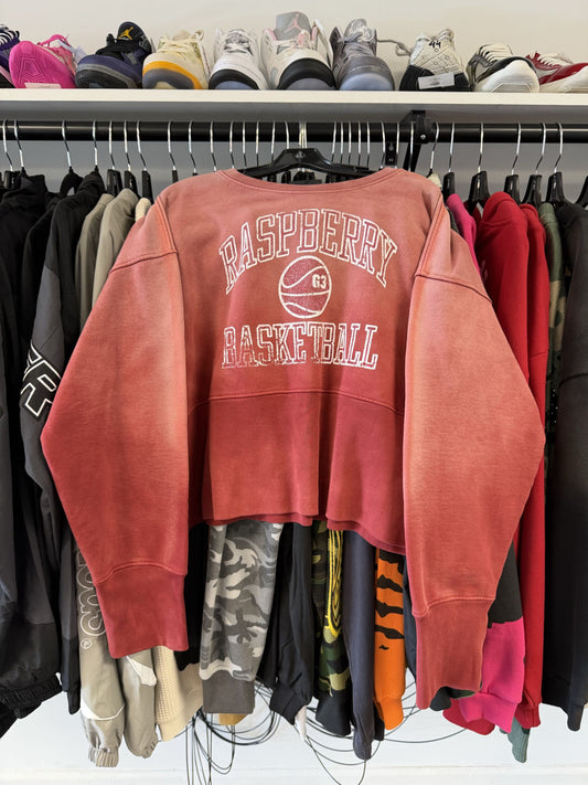 Raspberry Basketball Crewneck Medium