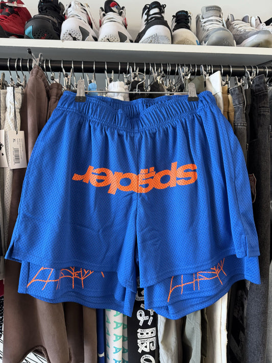 Sp5der Mesh Shorts "Sp5der Blue" Size Small