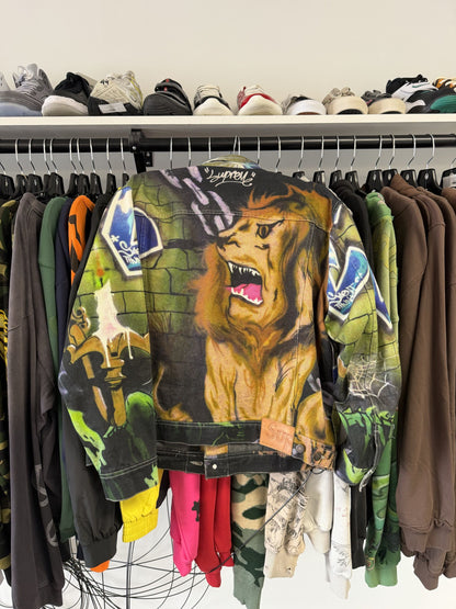 Supreme SS18 Lion's Den Denim Trucker Jacket Medium