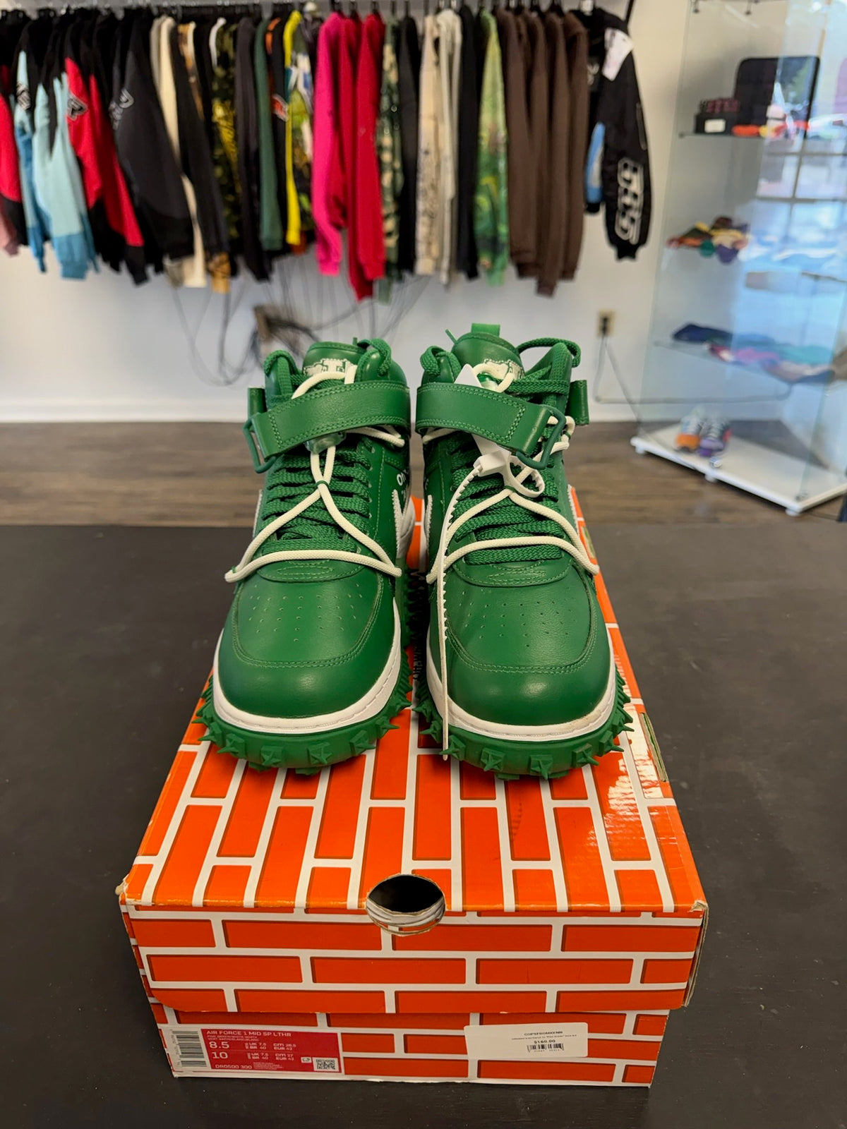 Offwhite X Air Force 1s "Pine Green" Size 8.5