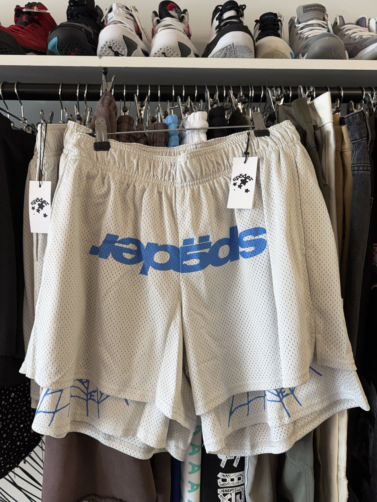 Sp5der Mesh Shorts "Plastic" Size XL