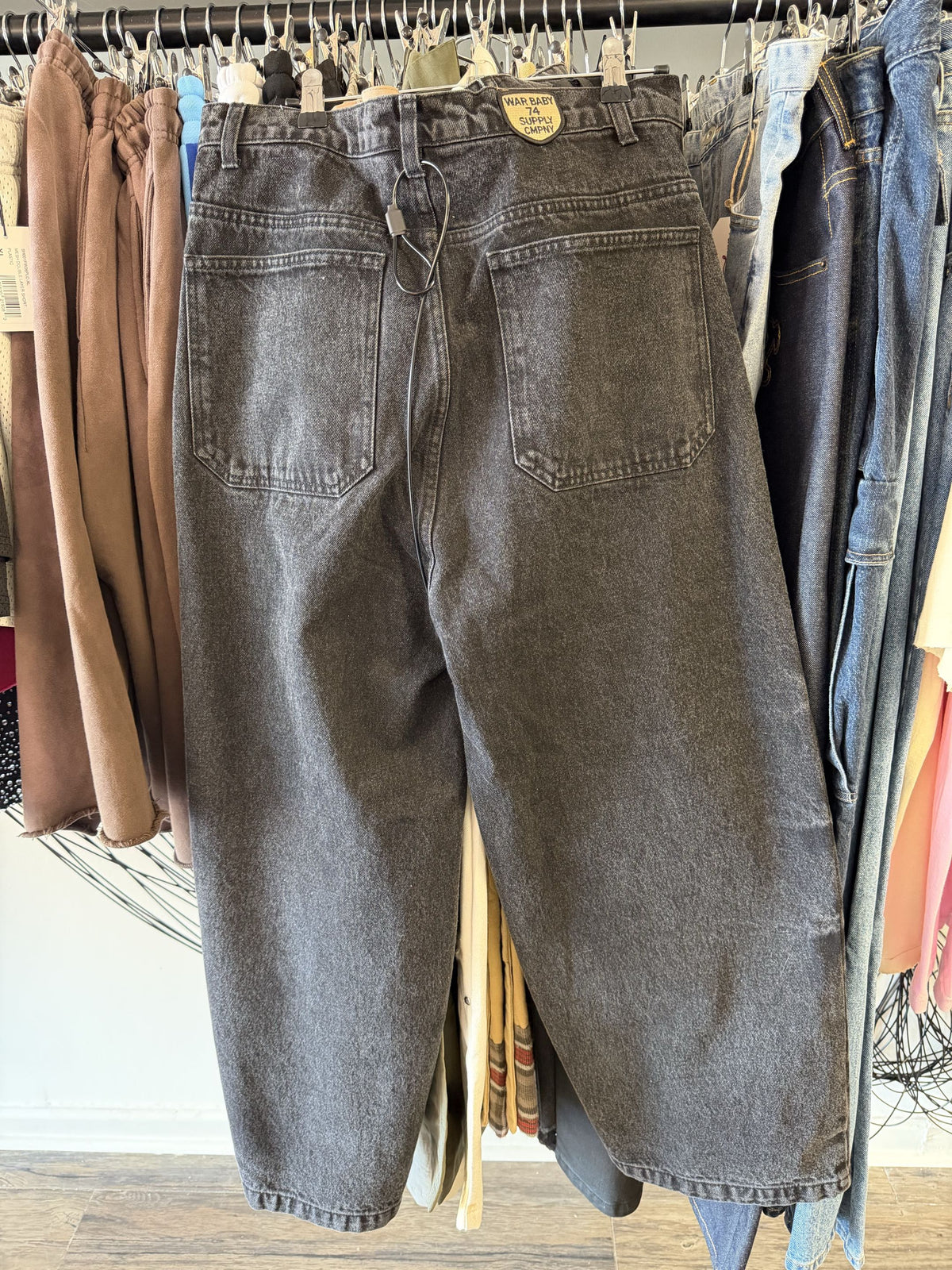 74ISWAR Patch Denim Black Size 30